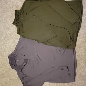 Rustic Ridge Men's 1/4 Zip pullovers in Sage green and Steel grey. Size XL